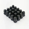 Bulge Acorn Lug Nuts 1/2"-20 – 60° Conical Seat, 3/4" Hex (20 Pack) – Black
