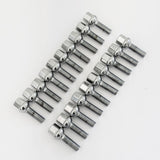 Lug Bolts M12x1.50 33mm – R12 Ball Seat, 17mm Hex (20 Pack) – Chrome view 5