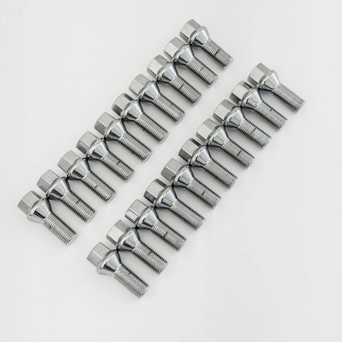 Lug Bolts M14x1.25 24mm – 60° Conical Seat, 17mm Hex (20 Pack) – Chrome
