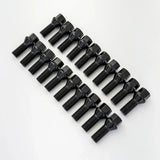 Staggered Lug Bolt Kit M14x1.50 – (10) 33mm + (10) 28mm, 60° Conical Seat, 17mm Hex – Black view 6