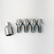 Lug Bolt Locks M14x1.50 24mm – R12 Ball Seat (Set of 4 + Key) – Chrome