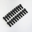 Lug Bolts M12x1.50 33mm – 60° Conical Seat, 17mm Hex (20 Pack) – Black