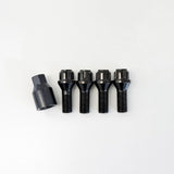 Lug Bolt Locks M12x1.50 40mm – 60° Conical Seat (Set of 4 + Key) – Black view 2
