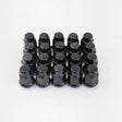 Bulge Acorn Lug Nuts M12x1.50 – 60° Conical Seat, 3/4" Hex (20 Pack) – Black