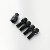 Lug Bolt Locks M14x1.25 28mm – 60° Conical Seat (Set of 4 + Key) – Black view 2