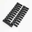 Spline Drive Lug Bolts M12x1.50 45mm – 60° Conical Seat (20 Pack + Key) – Black