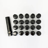 Spline Drive Lug Bolts M14x1.50 24mm – 60° Conical Seat (20 Pack + Key) – Black view 2