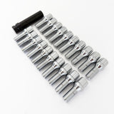Spline Drive Lug Bolts M14x1.25 28mm – 60° Conical Seat (20 Pack + Key) – Chrome