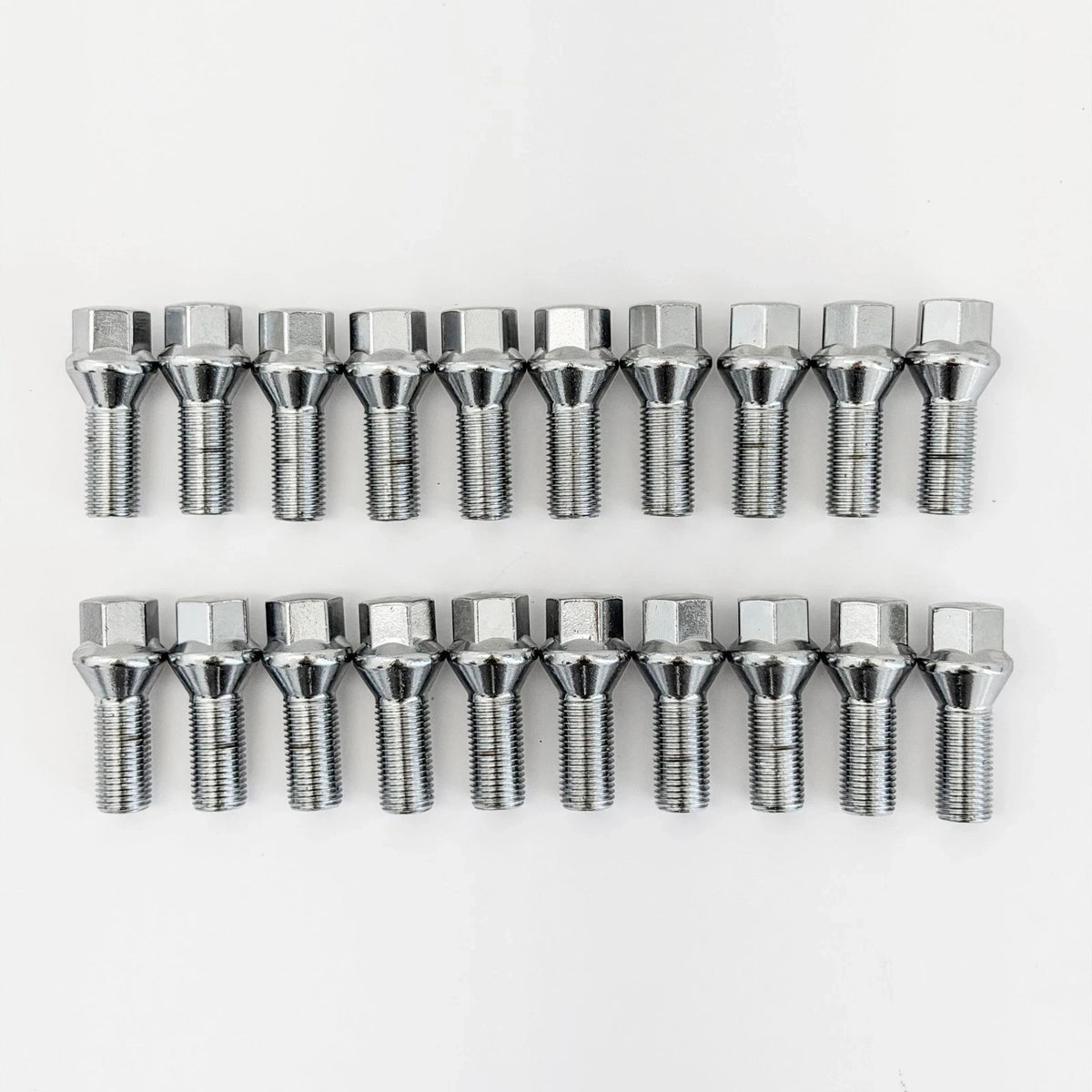Lug Bolts M14x1.25 33mm – 60° Conical Seat, 17mm Hex (20 Pack) – Chrome view 6