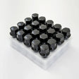 Lug Bolts M15x1.25 30mm – 60° Conical Seat, 17mm Hex (20 Pack) – Black