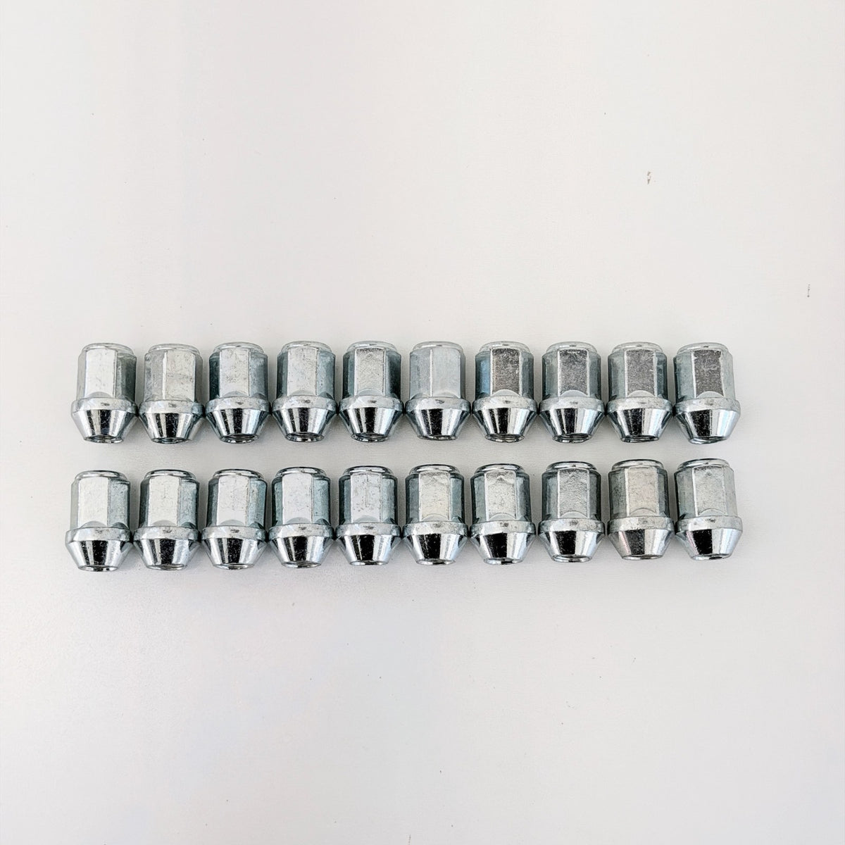 Bimecc Bulge Acorn Lug Nuts M12x1.50 – 60° Conical Seat, 3/4" Hex, Zinc (20 Pack) – Zinc view 2