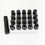 Spline Drive Lug Bolts M12x1.50 24mm – 60° Conical Seat (20 Pack + Key) – Black