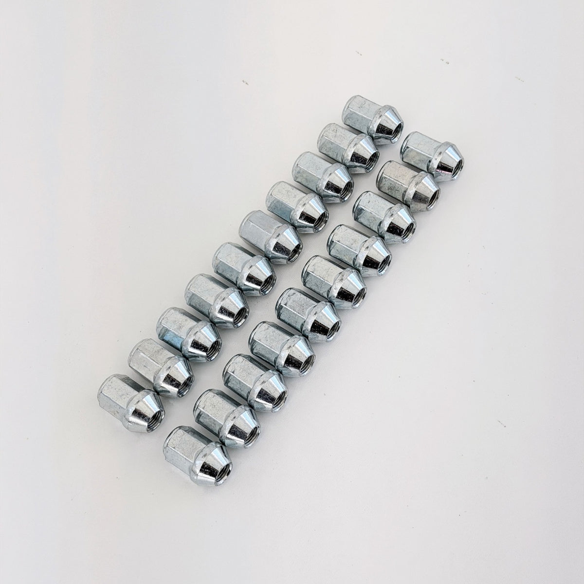 Bimecc Bulge Acorn Lug Nuts M12x1.50 – 60° Conical Seat, 3/4" Hex, Zinc (20 Pack) – Zinc