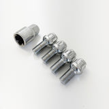 Lug Bolt Locks M14x1.50 40mm – R12 Ball Seat (Set of 4 + Key) – Chrome view 2