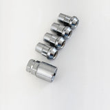 Lug Nut Locks 1/2"-20 – 60° Conical Acorn (Set of 4 + Key) – Chrome view 3