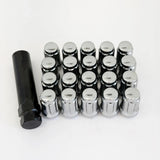 Tuner Spline Lug Nuts 1/2"-20 – 60° Conical Acorn (20 Pack + Key) – Chrome view 2