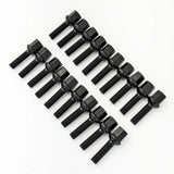 Lug Bolts M14x1.50 28mm – R12 Ball Seat, 17mm Hex (20 Pack) – Black