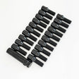 Spline Drive Lug Bolts M14x1.50 40mm – 60° Conical Seat (20 Pack + Key) – Black