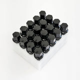 Lug Bolts M12x1.50 40mm – R12 Ball Seat, 17mm Hex (20 Pack) – Black
