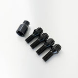 Lug Bolt Locks M14x1.50 28mm – 60° Conical Seat (Set of 4 + Key) – Black view 2