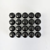 Lug Bolts M14x1.25 28mm – 60° Conical Seat, 17mm Hex (20 Pack) – Black view 3