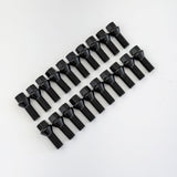 Lug Bolts M15x1.25 33mm – 60° Conical Seat, 17mm Hex (20 Pack) – Black