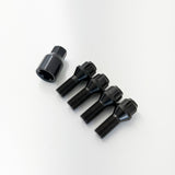 Lug Bolt Locks M14x1.50 24mm – 60° Conical Seat (Set of 4 + Key) – Black view 3