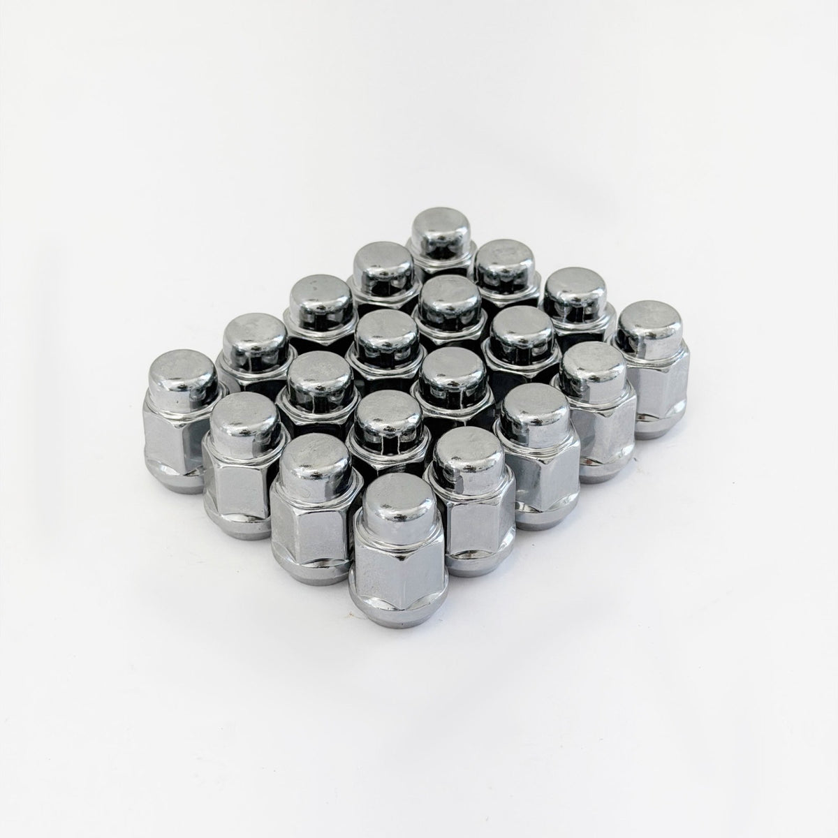 Bulge Acorn Lug Nuts 7/16"-20 – 60° Conical Seat, 3/4" Hex (20 Pack) – Chrome