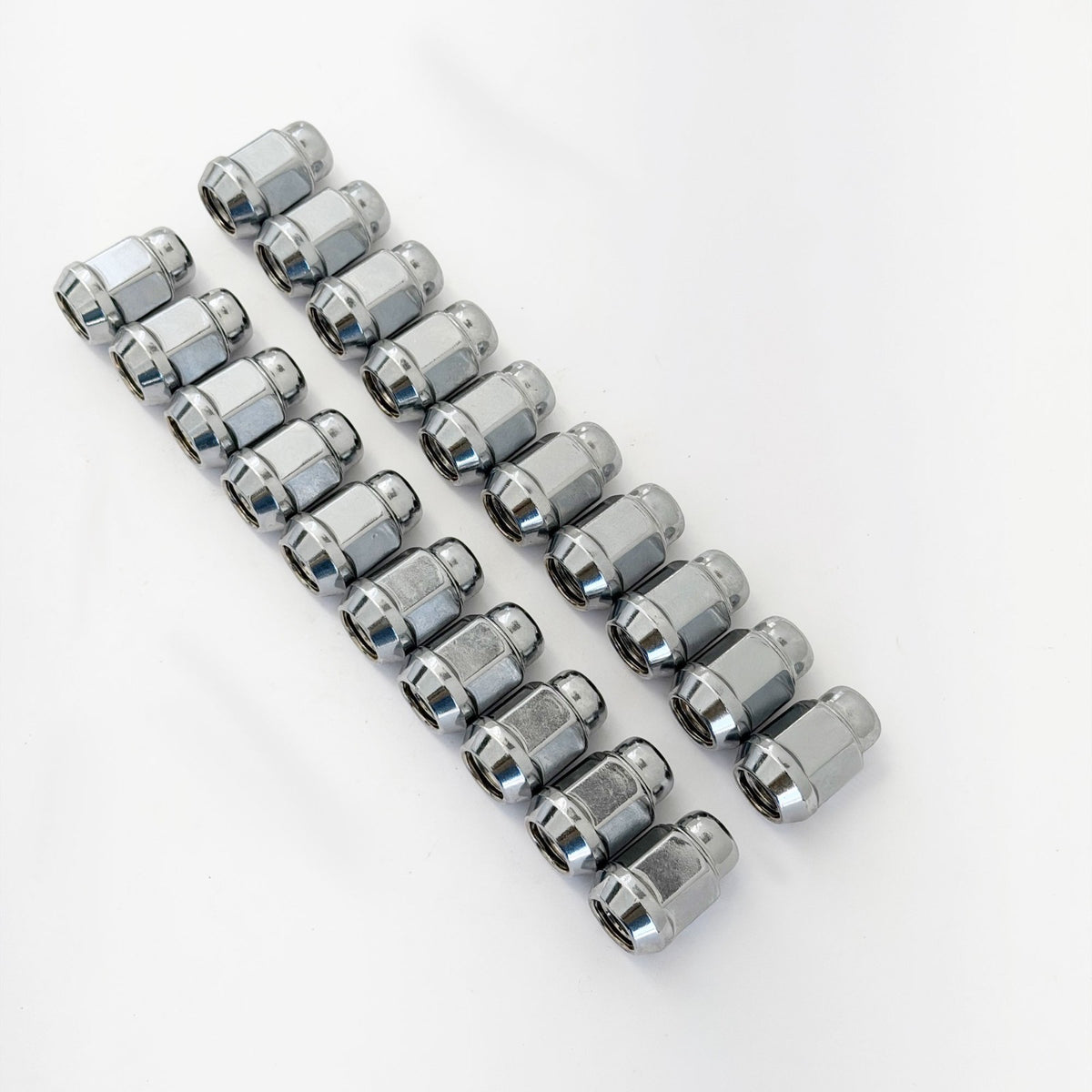 Bulge Acorn Lug Nuts M14x2.00 – 60° Conical Seat, 3/4" Hex (20 Pack) – Chrome view 5