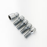 Lug Bolt Locks M12x1.50 24mm – 60° Conical Seat (Set of 4 + Key) – Chrome view 3