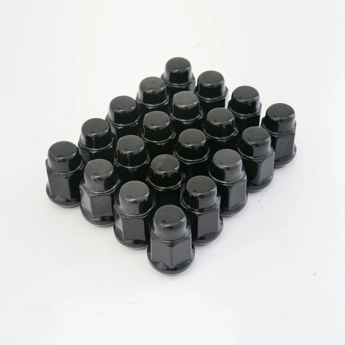 Bulge Acorn Lug Nuts 1/2"-20 – 60° Conical Seat, 3/4" Hex (20 Pack) – Black view 4