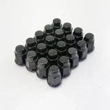 Bulge Acorn Lug Nuts 1/2"-20 – 60° Conical Seat, 3/4" Hex (20 Pack) – Black view 4