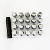 Spline Drive Lug Bolts M14x1.50 28mm – 60° Conical Seat (20 Pack + Key) – Chrome view 2