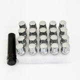 Spline Drive Lug Bolts M14x1.25 40mm – 60° Conical Seat (20 Pack + Key) – Chrome view 3