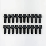 Lug Bolts M14x1.50 40mm – 60° Conical Seat, 17mm Hex (20 Pack) – Black view 5
