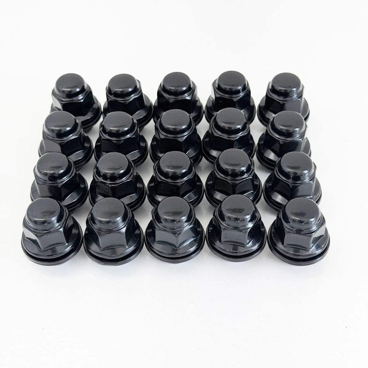 OEM Style Acorn Lug Nuts M12x1.50 – 60° Conical Seat, 21mm Hex (20 Pack) – Black