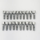 Lug Bolts M12x1.50 35mm – R12 Ball Seat, 17mm Hex (20 Pack) – Chrome view 5