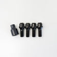 Lug Bolt Locks M12x1.50 28mm – 60° Conical Seat (Set of 4 + Key) – Black