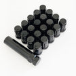 Tuner Spline Lug Nuts M12x1.50 – 60° Conical Acorn (20 Pack + Key) – Black