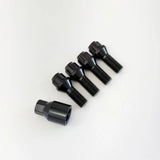 Lug Bolt Locks M14x1.50 28mm – 60° Conical Seat (Set of 4 + Key) – Black