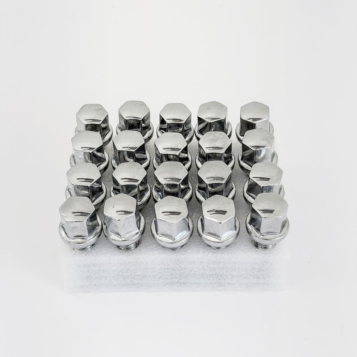 Lug Bolts M12x1.50 33mm – R12 Ball Seat, 17mm Hex (20 Pack) – Chrome view 4