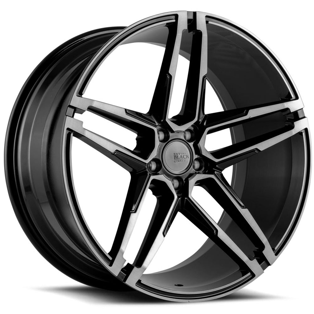 19" SAVINI BM17 BLACK CONCAVE WHEELS RIMS FITS TOYOTA CAMRY
