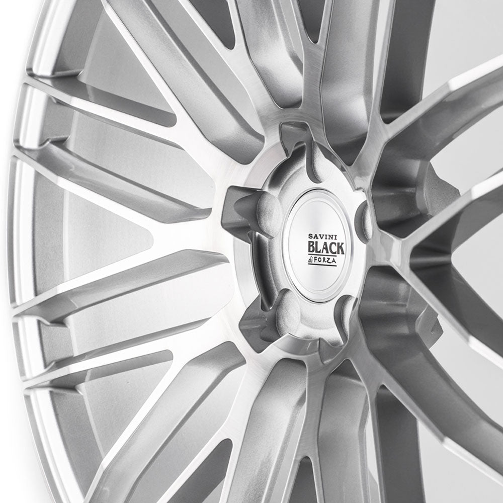 20" SAVINI BM13 SILVER CONCAVE WHEELS RIMS FITS INFINITI Q60 COUPE