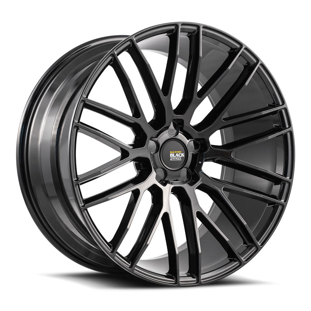 20" SAVINI BM13 GLOSS BLACK CONCAVE WHEELS RIMS FITS HONDA ACCORD COUPE