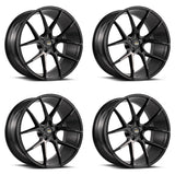 19" SAVINI BM14 BLACK CONCAVE WHEELS RIMS FITS BMW E46 M3
