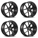 22" SAVINI BM14 GLOSS BLACK CONCAVE WHEELS RIMS FITS AUDI D3 A8 QUATTRO
