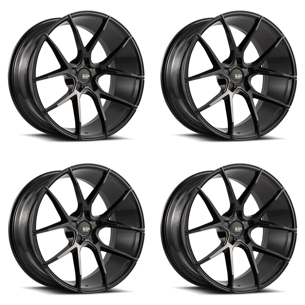 19" SAVINI BM14 BLACK CONCAVE WHEELS RIMS FITS NISSAN ALTIMA