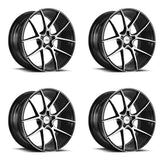 20" SAVINI BM14 MACHINED BLACK CONCAVE WHEELS RIMS FITS BMW 528 530 535 545 550