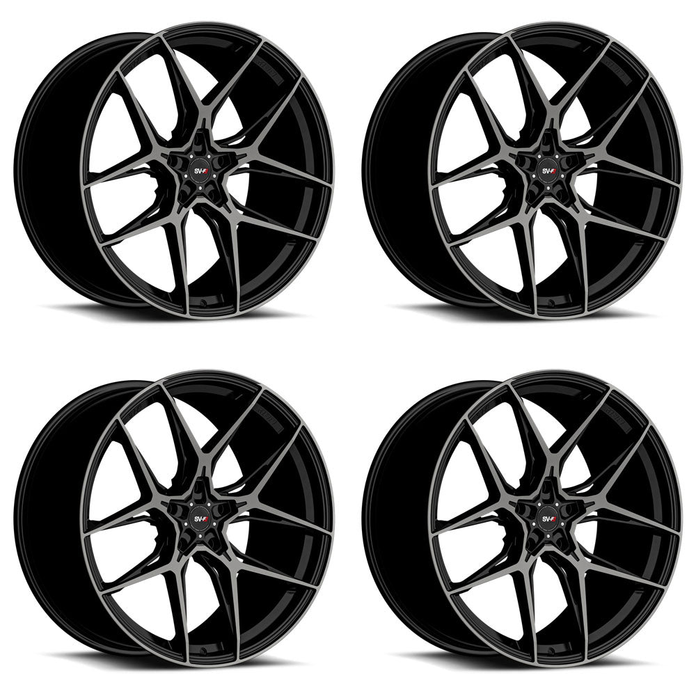 22" Savini SV-F5 Black 22x9 22x10 Concave Wheels Rims Fits BMW G11 740 750
