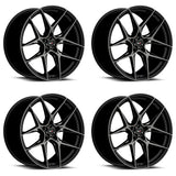 22" Savini SV-F5 Black 22x9 22x10 Concave Wheels Rims Fits BMW G11 740 750